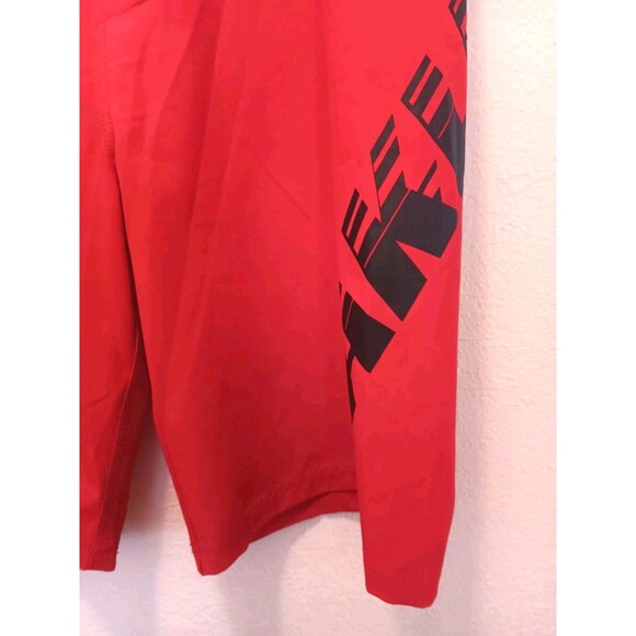 Oakley Mens Board Shorts Size 36 Red Black Graphic Logo Swim Trunks Performance - Picture 4 of 12
